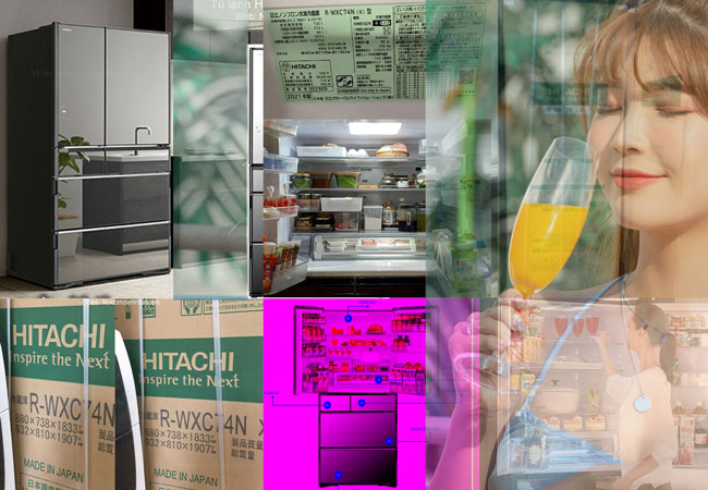 Tủ lạnh Hitachi R-WXC74N-X